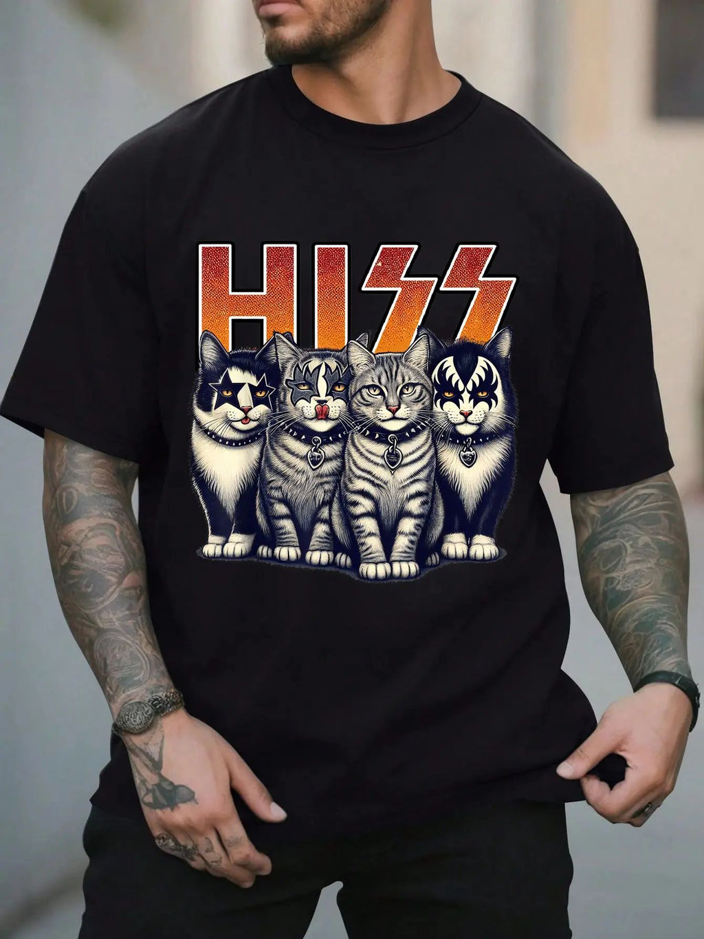 Hiss Funny Cats Kittens Rock Rockin Birthday Gifts Idea T-Shirt/Sweatshirt/Hoodie