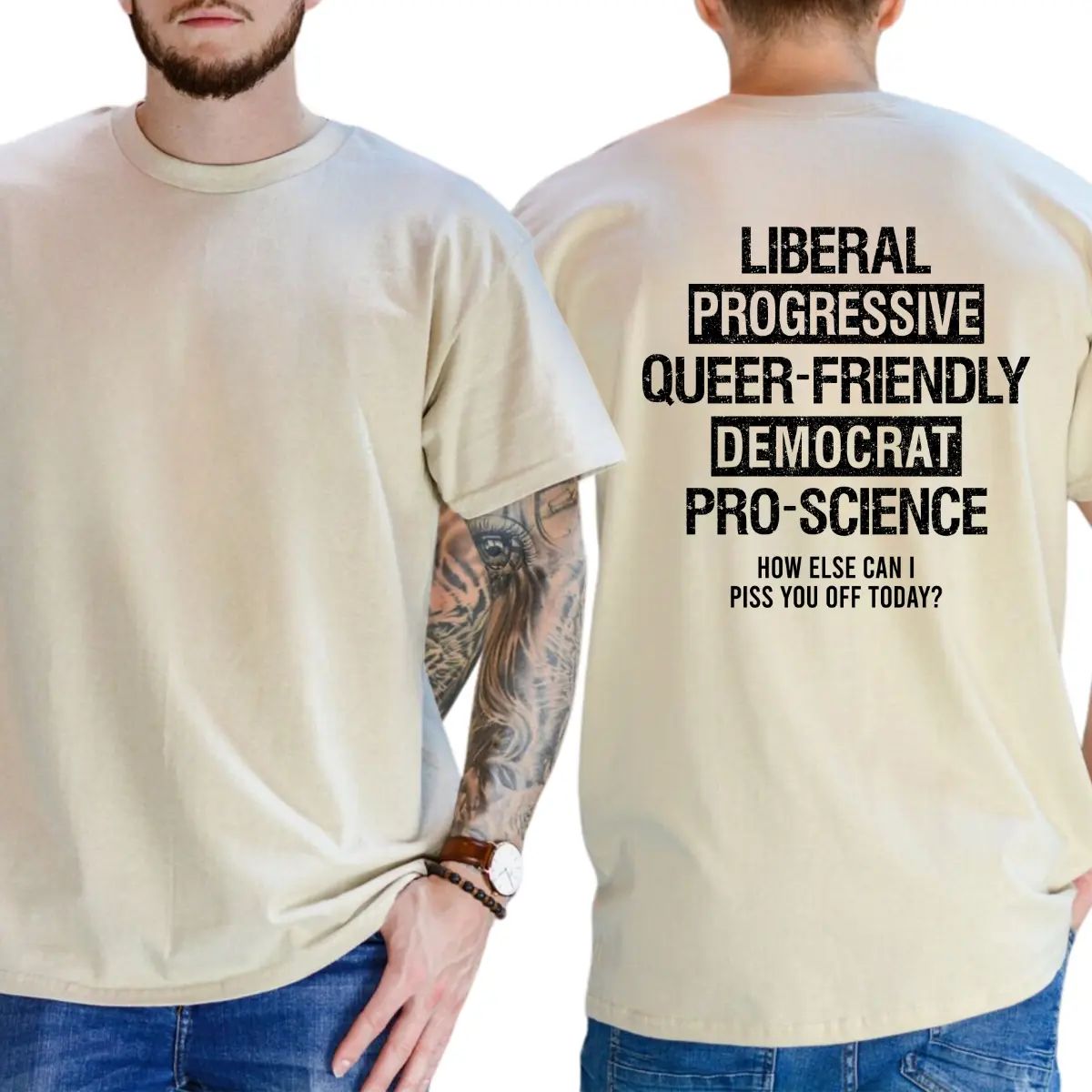 Liberal Progressive Queer Friendly Democrat Pro-science T-shirt/Sweatshirt/Hoodie