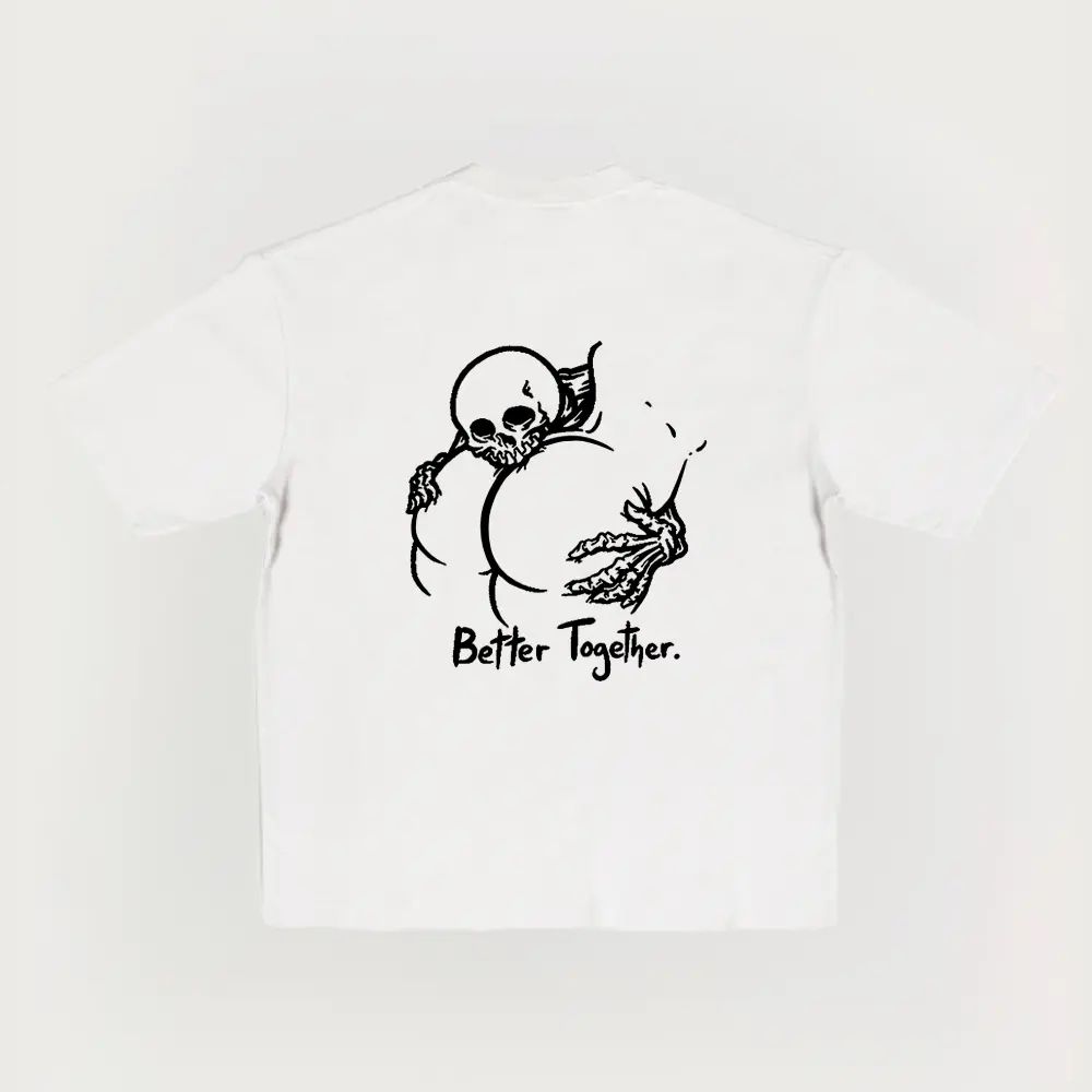 Better Together Skull and Butt Casual Graphic Print T-shirt/Sweatshirt/Hoodie