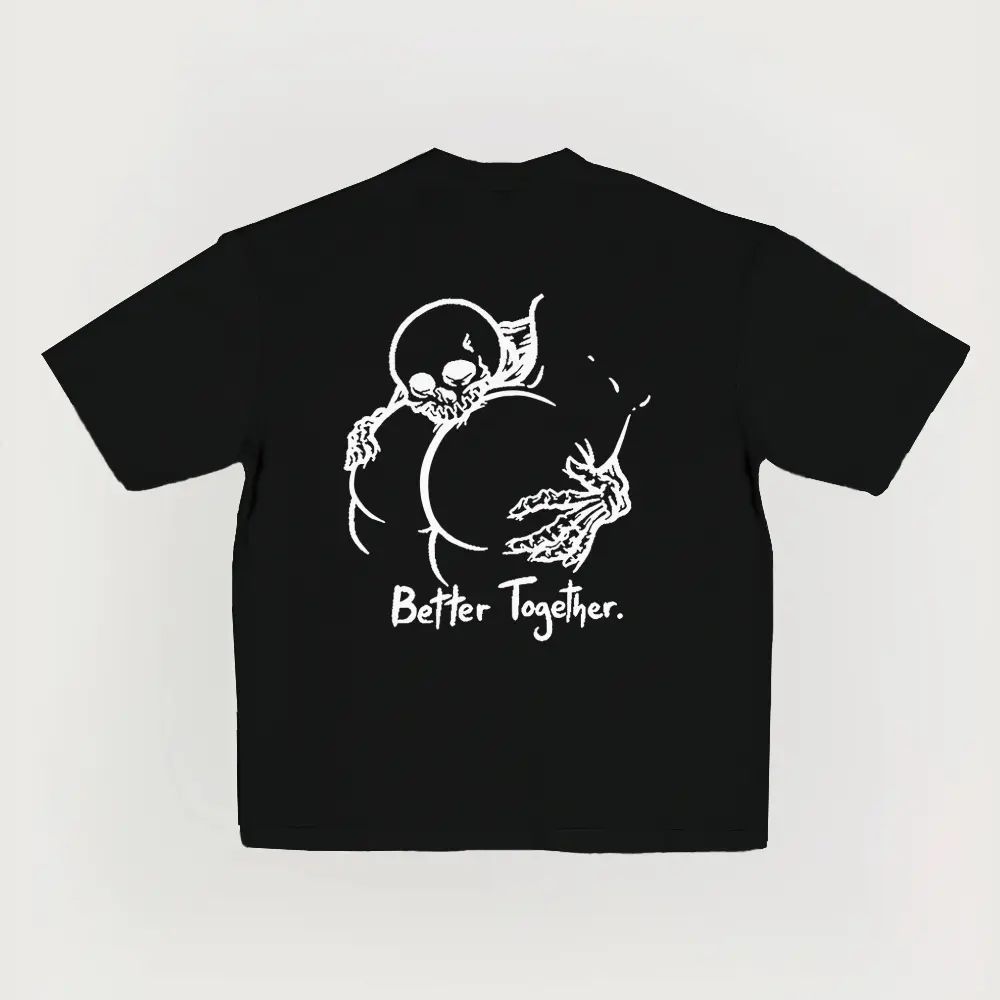 Better Together Skull and Butt Casual Graphic Print T-shirt/Sweatshirt/Hoodie