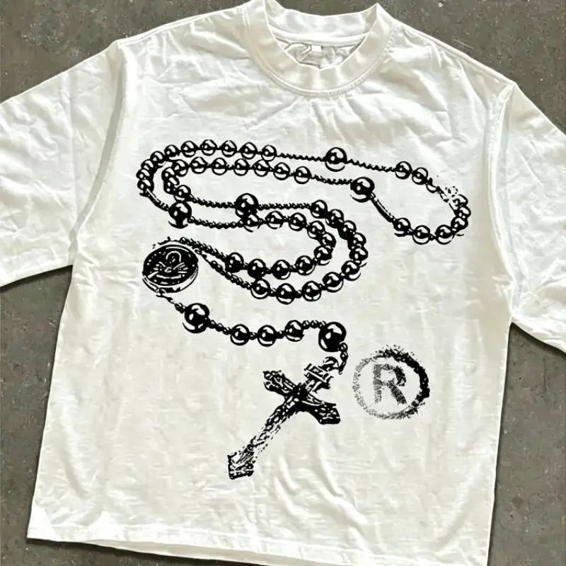 Y2K High - Street Religious - Themed Tee With 'We Are Creations Of God' Slogan