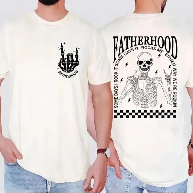 Comfort Colors Fatherhood Shirt, Funny Skeleton Dad Tee, Retro First Time Dad Shirt/Sweatshirt/Hoodie