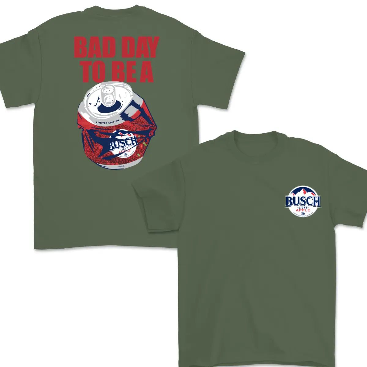 Bad Day To Be A Busch Light Apple 2-Sided Tee, Perfect Party Shirt Funny Beer Lover Gift