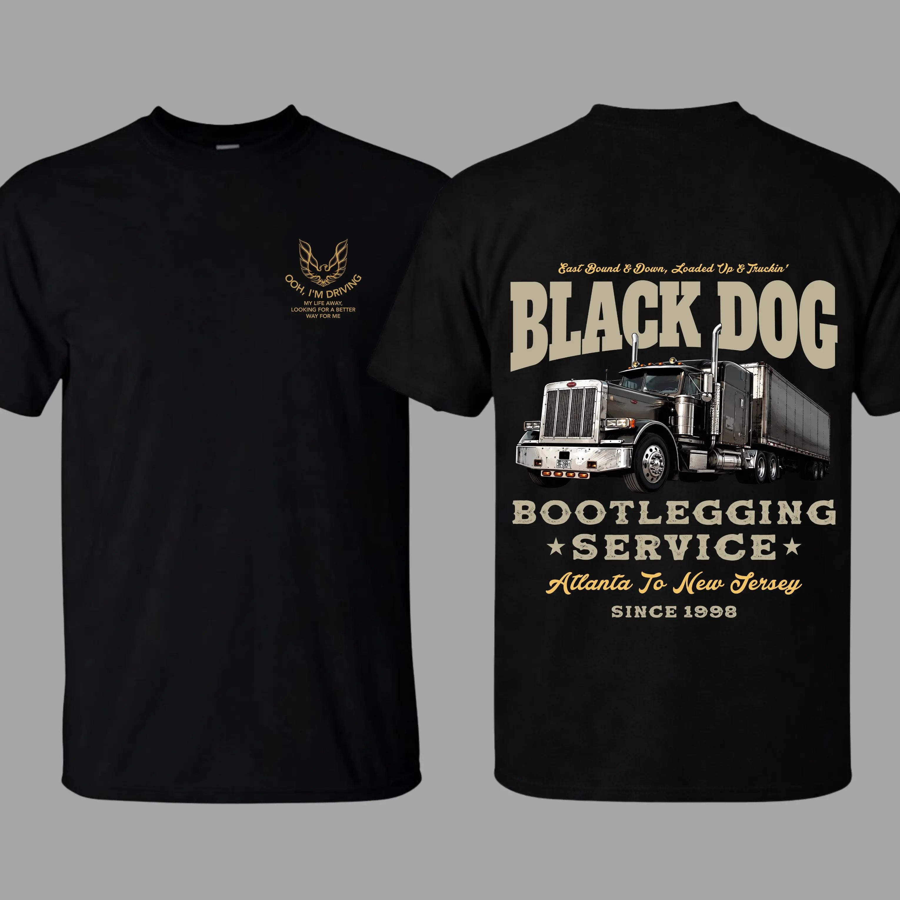 Midnight Run Highway Legend Tee, Vintage Big Rig Inspired Trucker Shirt