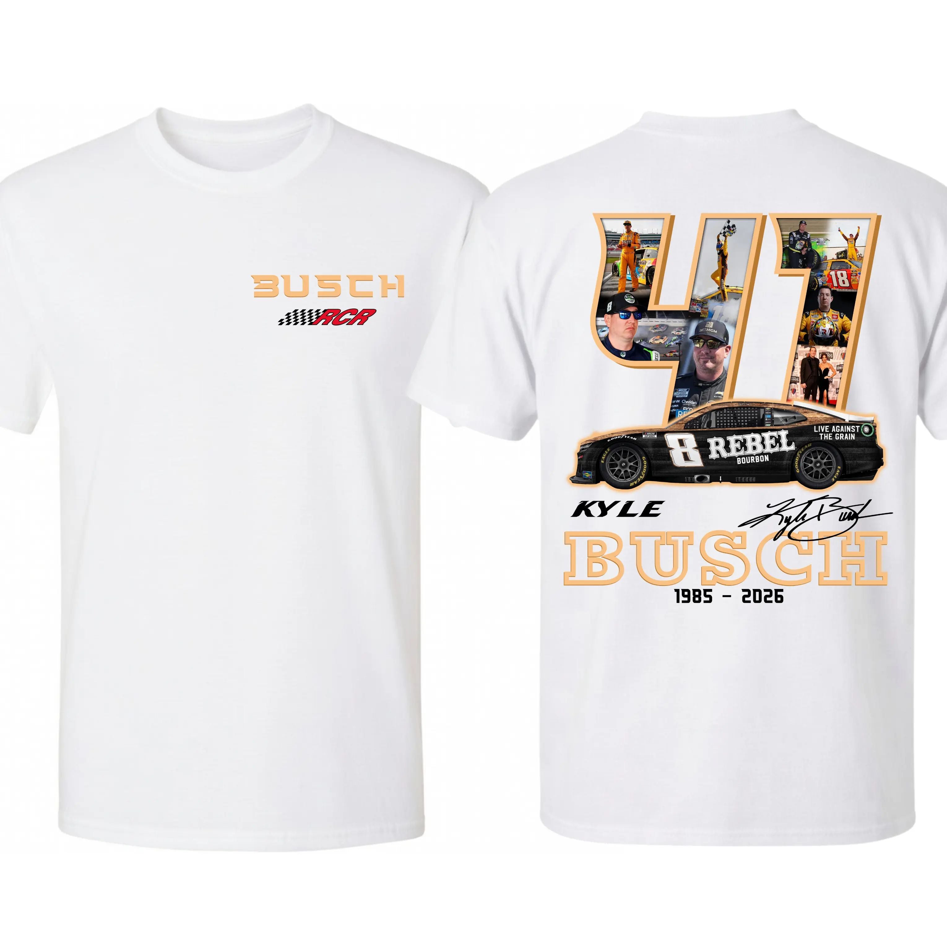 Kyle Busch 41 Ver 2 Tribute Shirt, NASCAR Legend Memorial Tee, RIP Rowdy Shirt, Vintage NASCAR Tribute Top
