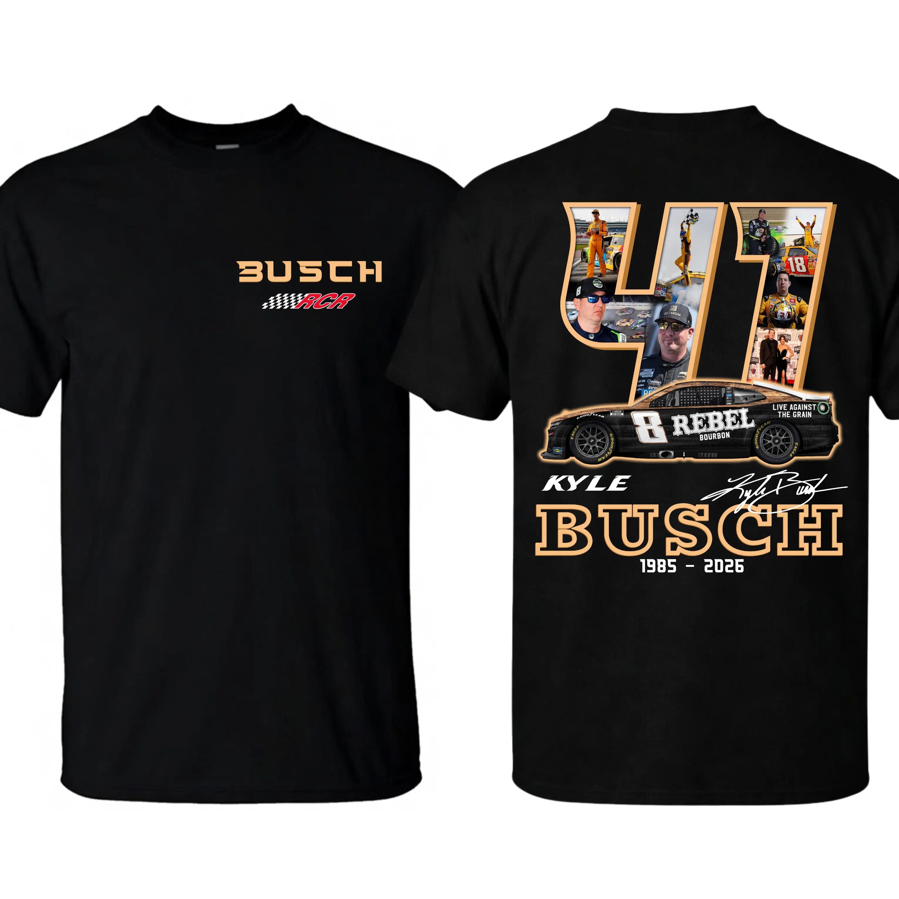 Kyle Busch 41 Ver 2 Tribute Shirt, NASCAR Legend Memorial Tee, RIP Rowdy Shirt, Vintage NASCAR Tribute Top
