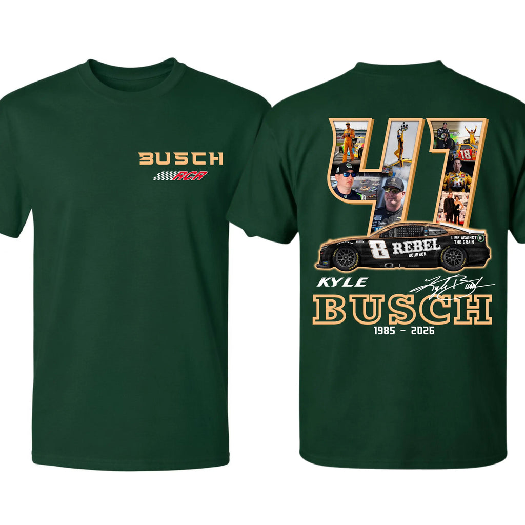 Kyle Busch 41 Ver 2 Tribute Shirt, NASCAR Legend Memorial Tee, RIP Rowdy Shirt, Vintage NASCAR Tribute Top