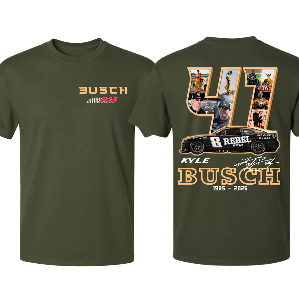 Kyle Busch 41 Ver 2 Tribute Shirt, NASCAR Legend Memorial Tee, RIP Rowdy Shirt, Vintage NASCAR Tribute Top