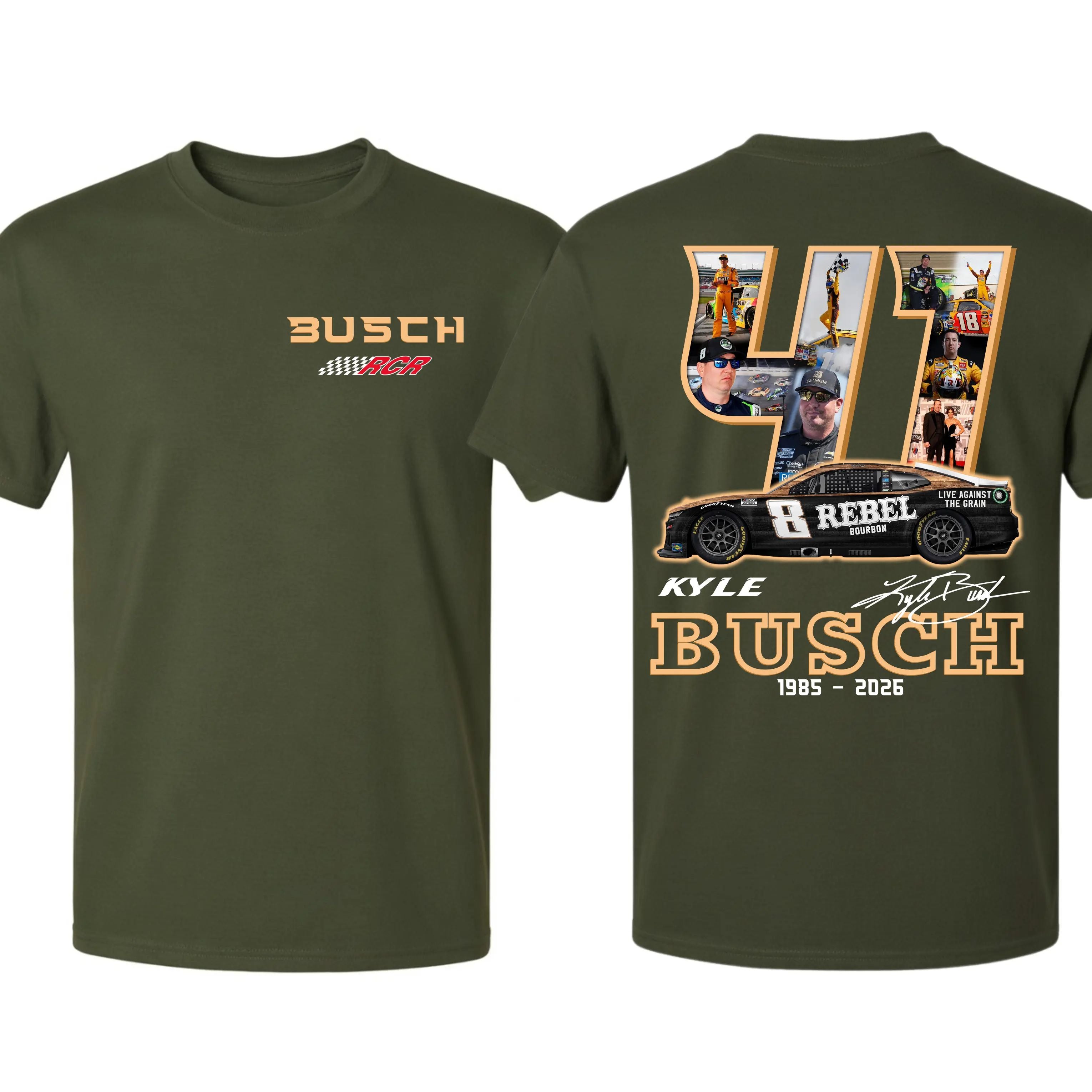 Kyle Busch 41 Ver 2 Tribute Shirt, NASCAR Legend Memorial Tee, RIP Rowdy Shirt, Vintage NASCAR Tribute Top