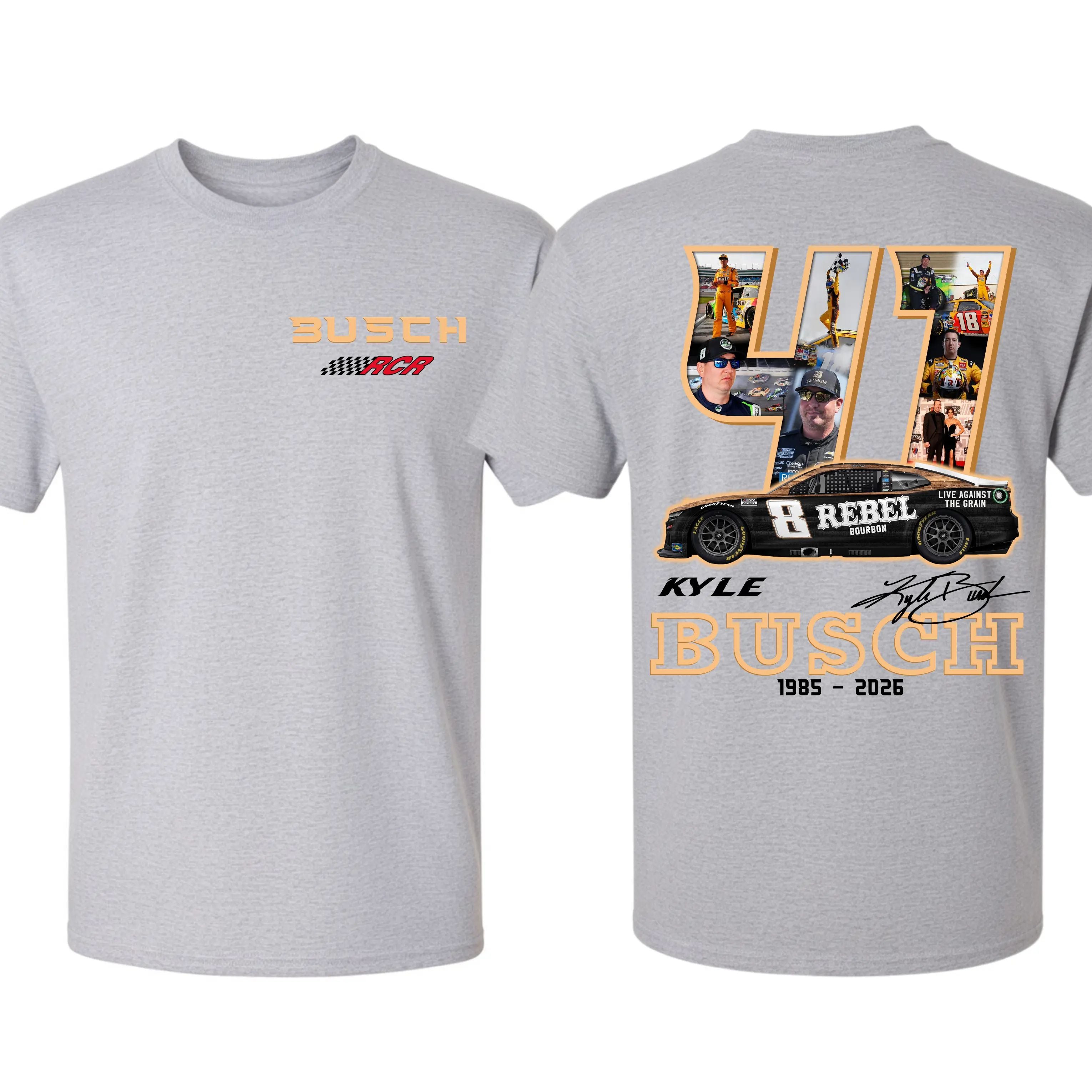 Kyle Busch 41 Ver 2 Tribute Shirt, NASCAR Legend Memorial Tee, RIP Rowdy Shirt, Vintage NASCAR Tribute Top