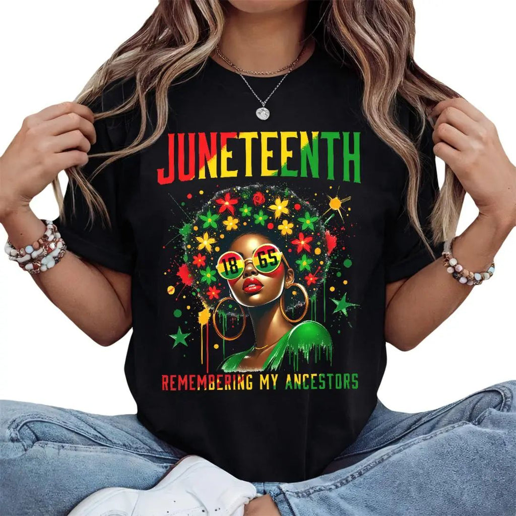 Juneteenth Remembering My Ancestors 1865 African American Heritage Graphic T-Shirt/Sweatshirt
