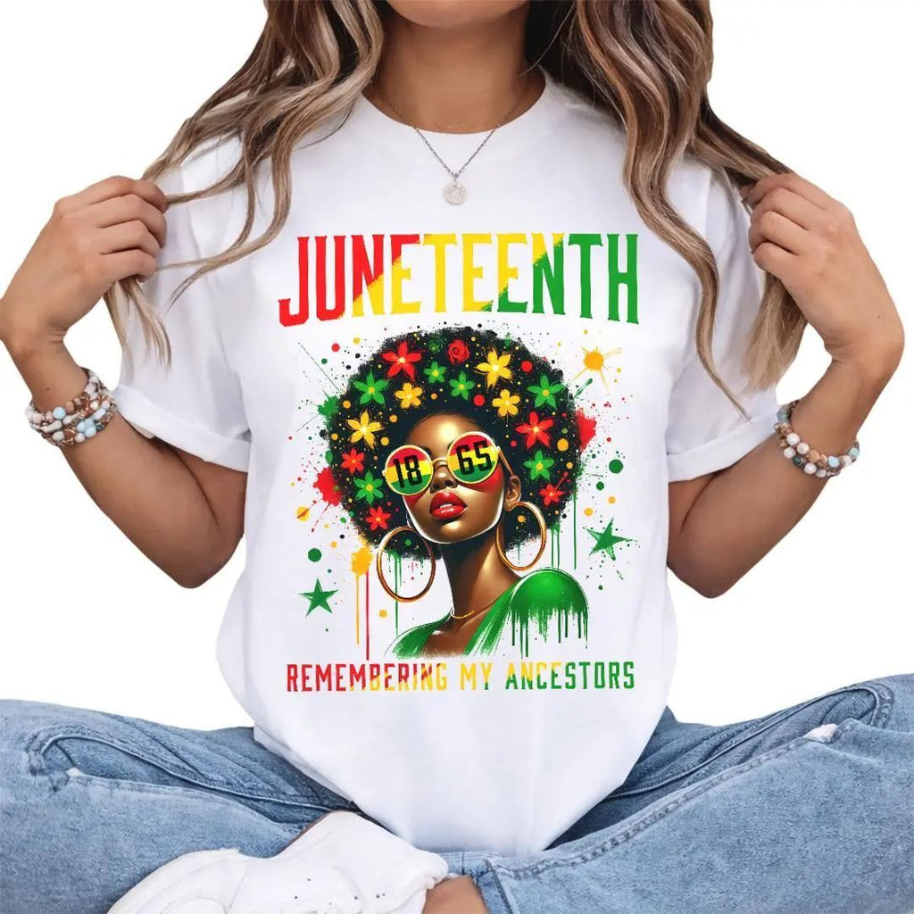 Juneteenth Remembering My Ancestors 1865 African American Heritage Graphic T-Shirt/Sweatshirt