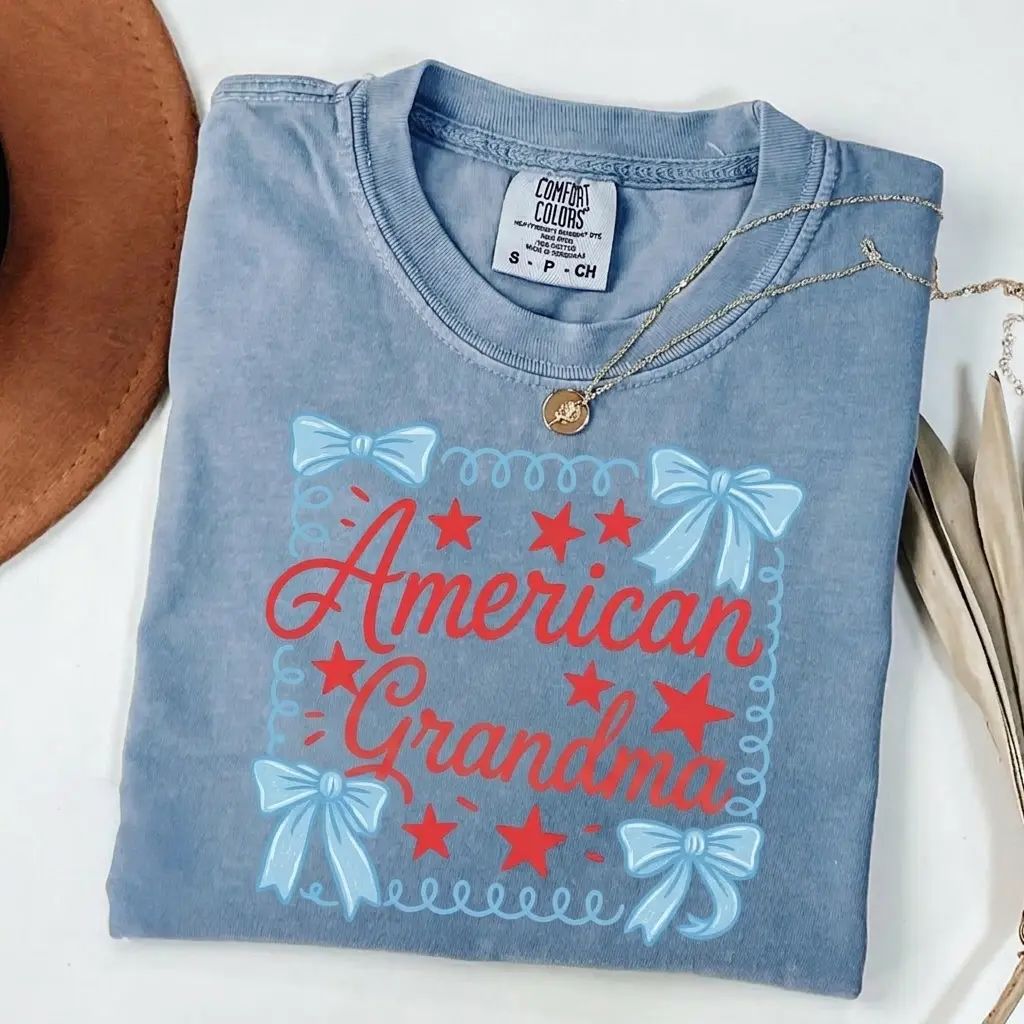 Comfort Colors Custom 4th of July Mama Nana Shirt,Custom name Tee