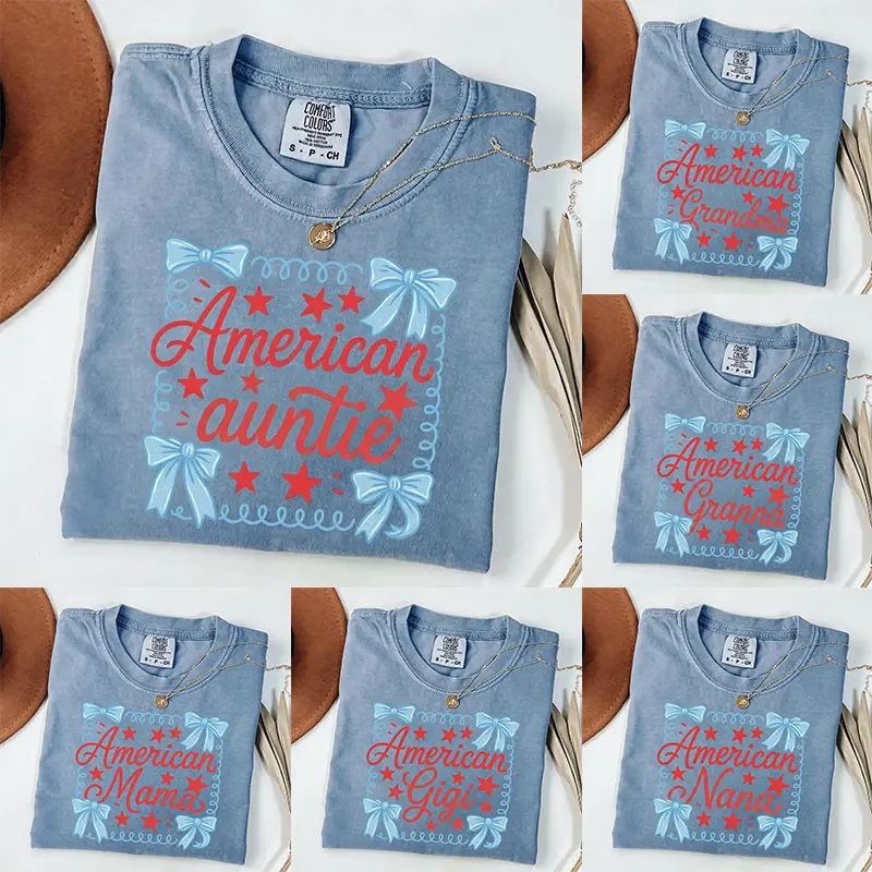 Comfort Colors Custom 4th of July Mama Nana Shirt,Custom name Tee