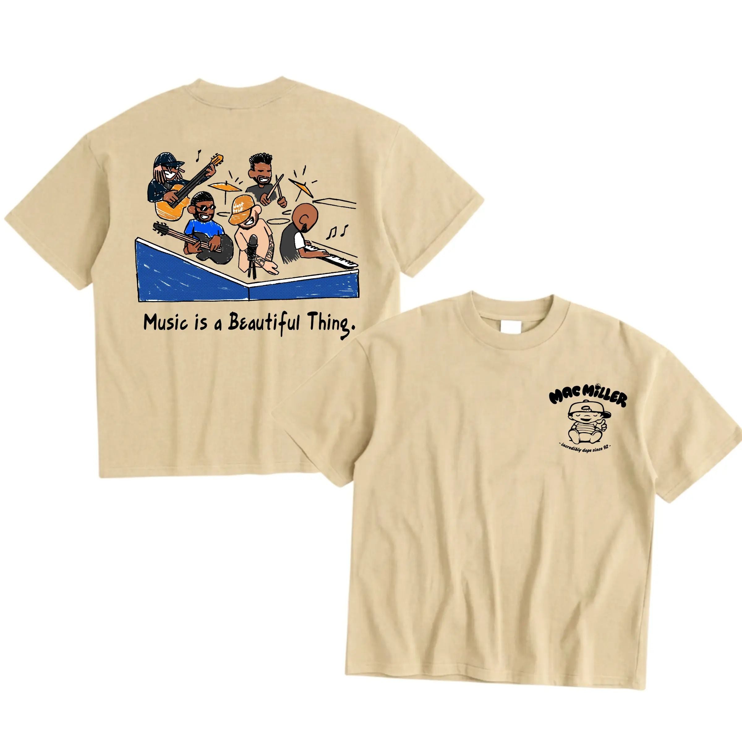16BARS Music is a Beautiful Thing Shirt Mac Miller Tiny Desk T-Shirt Vintage Graphic Rap Tee