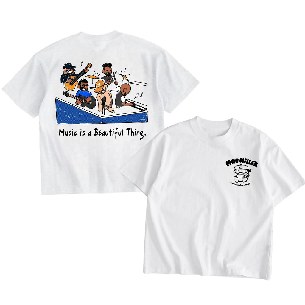 16BARS Music is a Beautiful Thing Shirt Mac Miller Tiny Desk T-Shirt Vintage Graphic Rap Tee