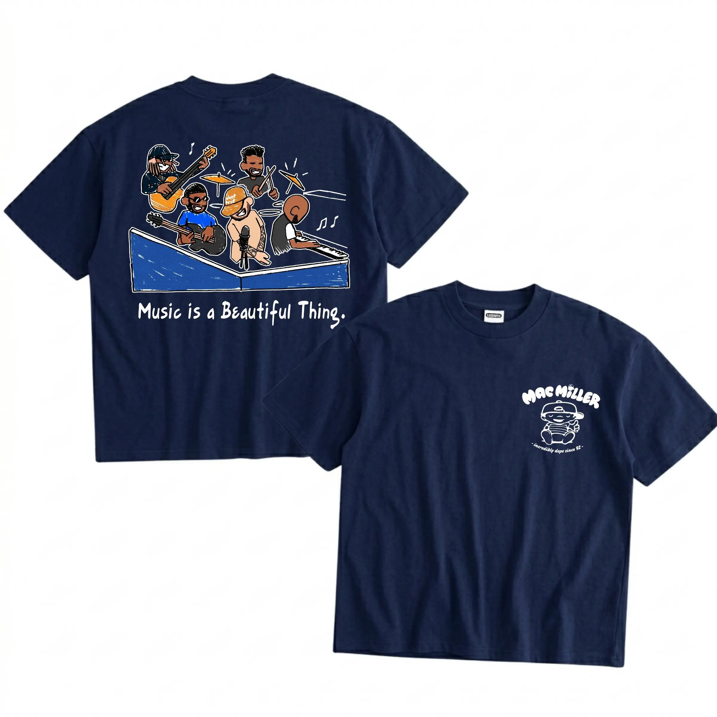 16BARS Music is a Beautiful Thing Shirt Mac Miller Tiny Desk T-Shirt Vintage Graphic Rap Tee
