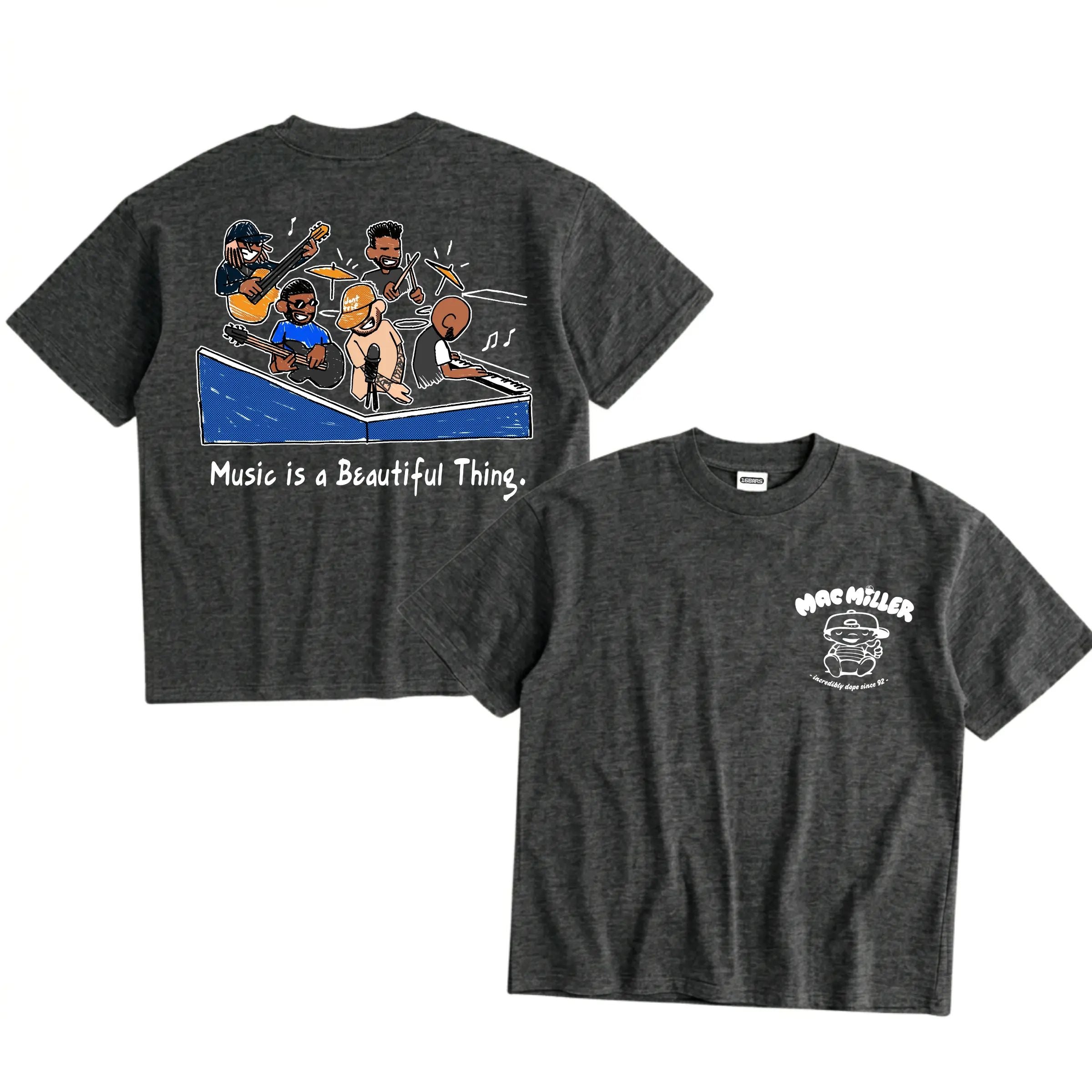 16BARS Music is a Beautiful Thing Shirt Mac Miller Tiny Desk T-Shirt Vintage Graphic Rap Tee