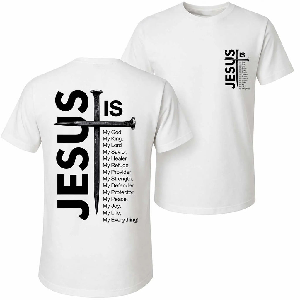 Men's Pure Cotton Short-Sleeve Graphic T-Shirt - Jesus and The Cross Print