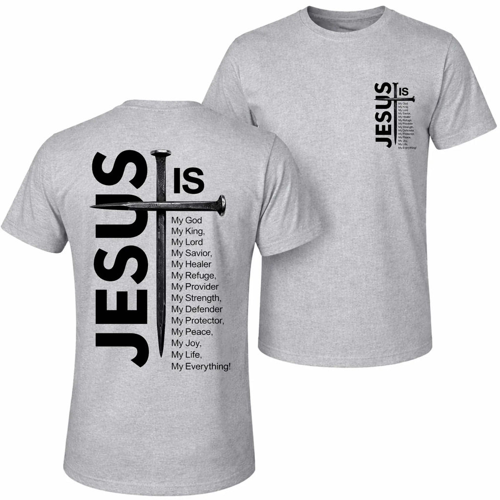 Men's Pure Cotton Short-Sleeve Graphic T-Shirt - Jesus and The Cross Print