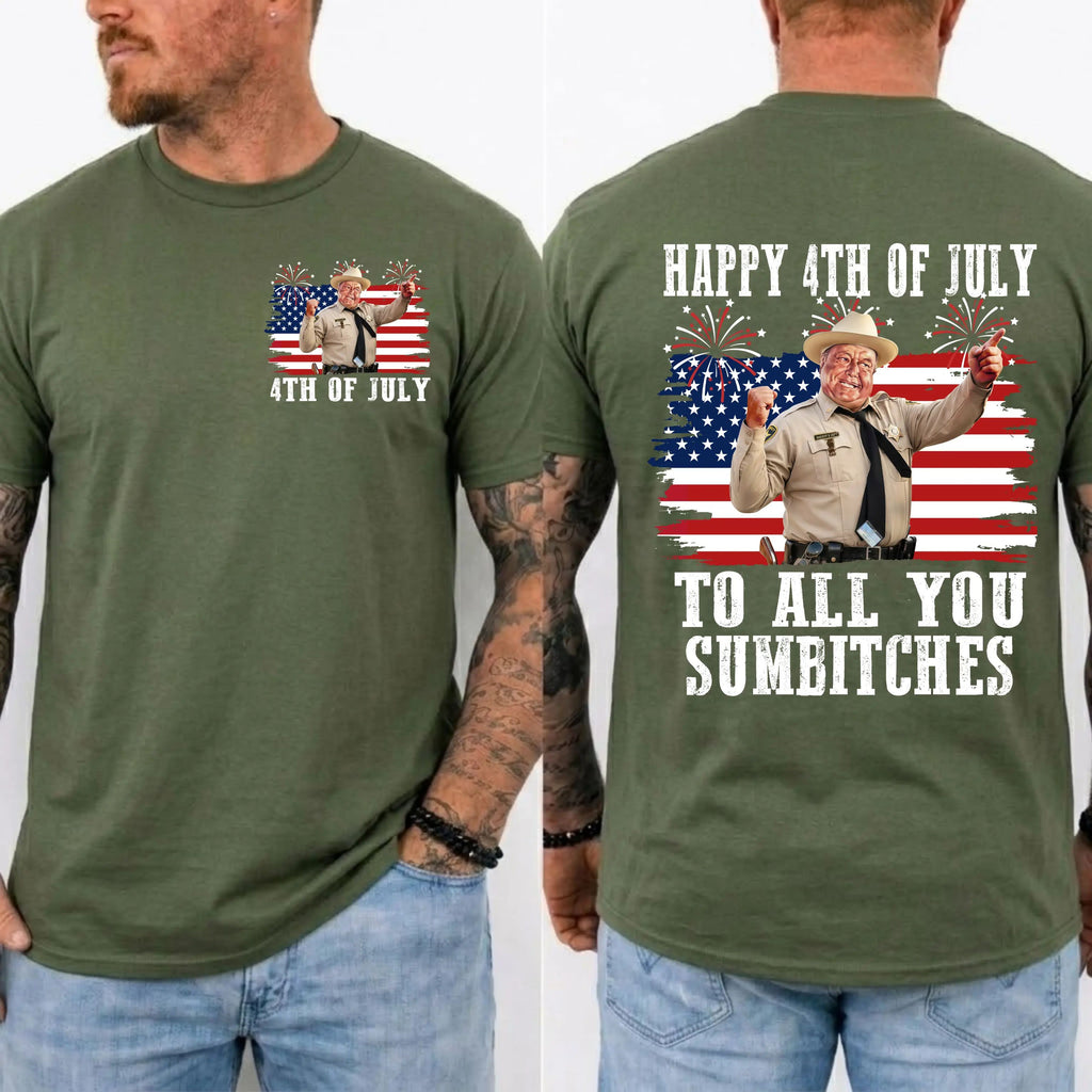 Happy 4th Of July To All You Sumbitches Shirt, Smokey And The Bandit Movie T-Shirt