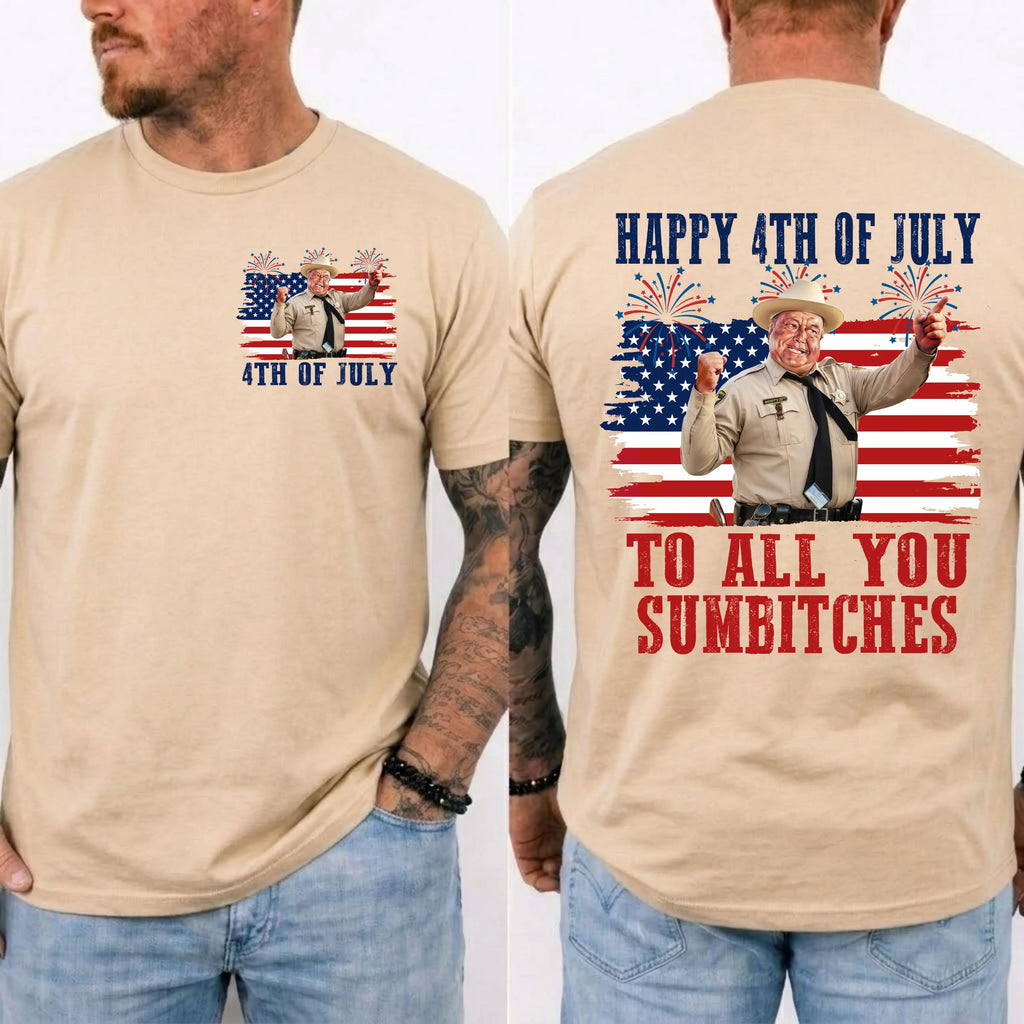 Happy 4th Of July To All You Sumbitches Shirt, Smokey And The Bandit Movie T-Shirt