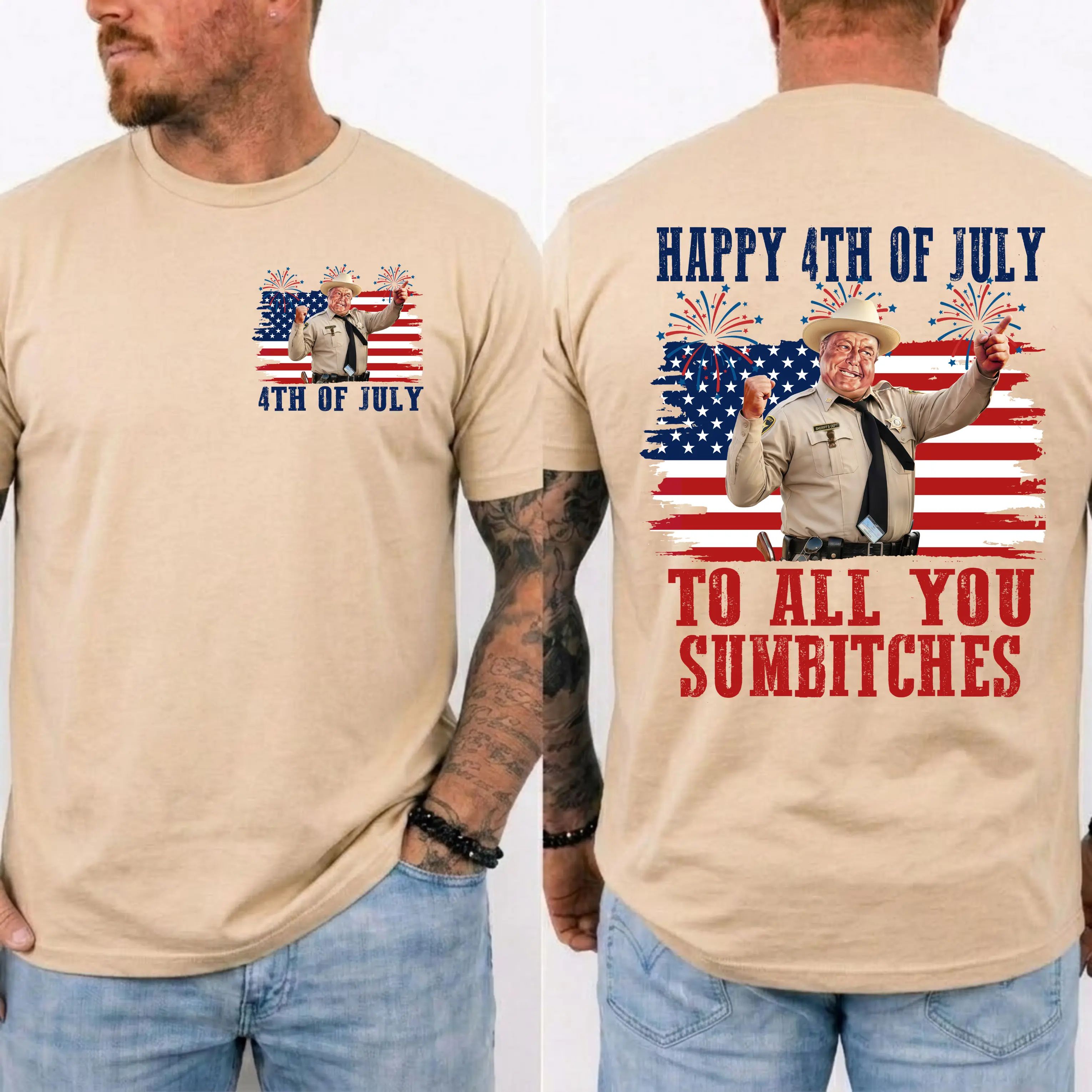 Happy 4th Of July To All You Sumbitches Shirt, Smokey And The Bandit Movie T-Shirt