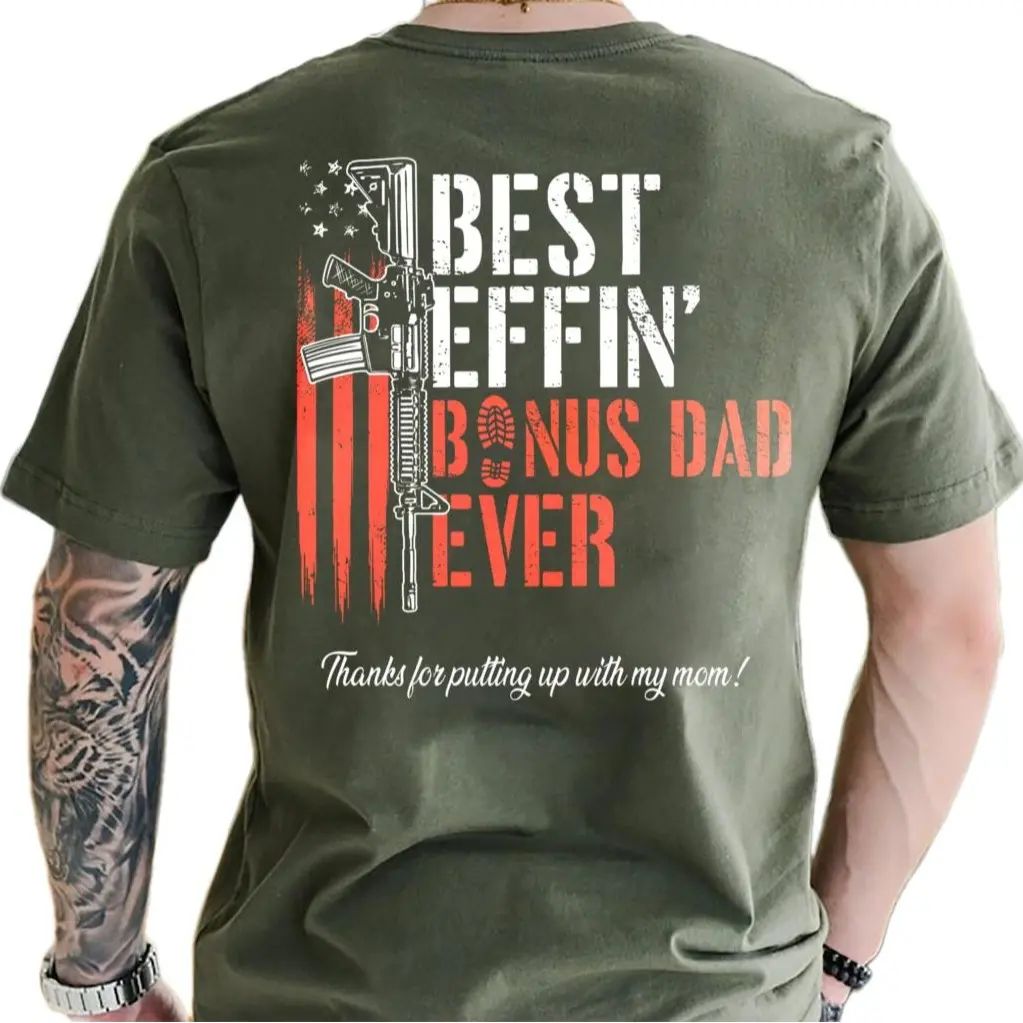 Best Effin’ Bonus Dad Ever Vintage T-Shirt, Father’s Day Gift