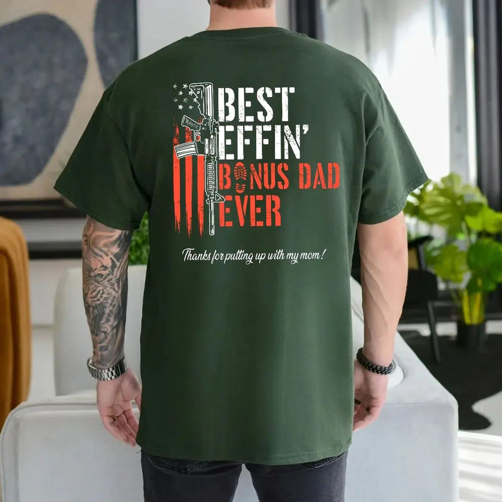 Best Effin’ Bonus Dad Ever Vintage T-Shirt, Father’s Day Gift