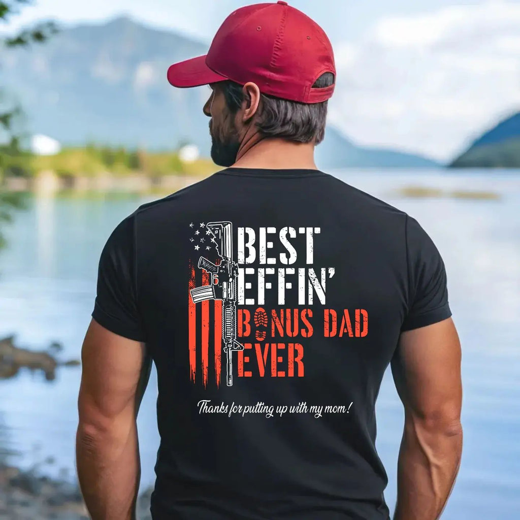 Best Effin’ Bonus Dad Ever Vintage T-Shirt, Father’s Day Gift