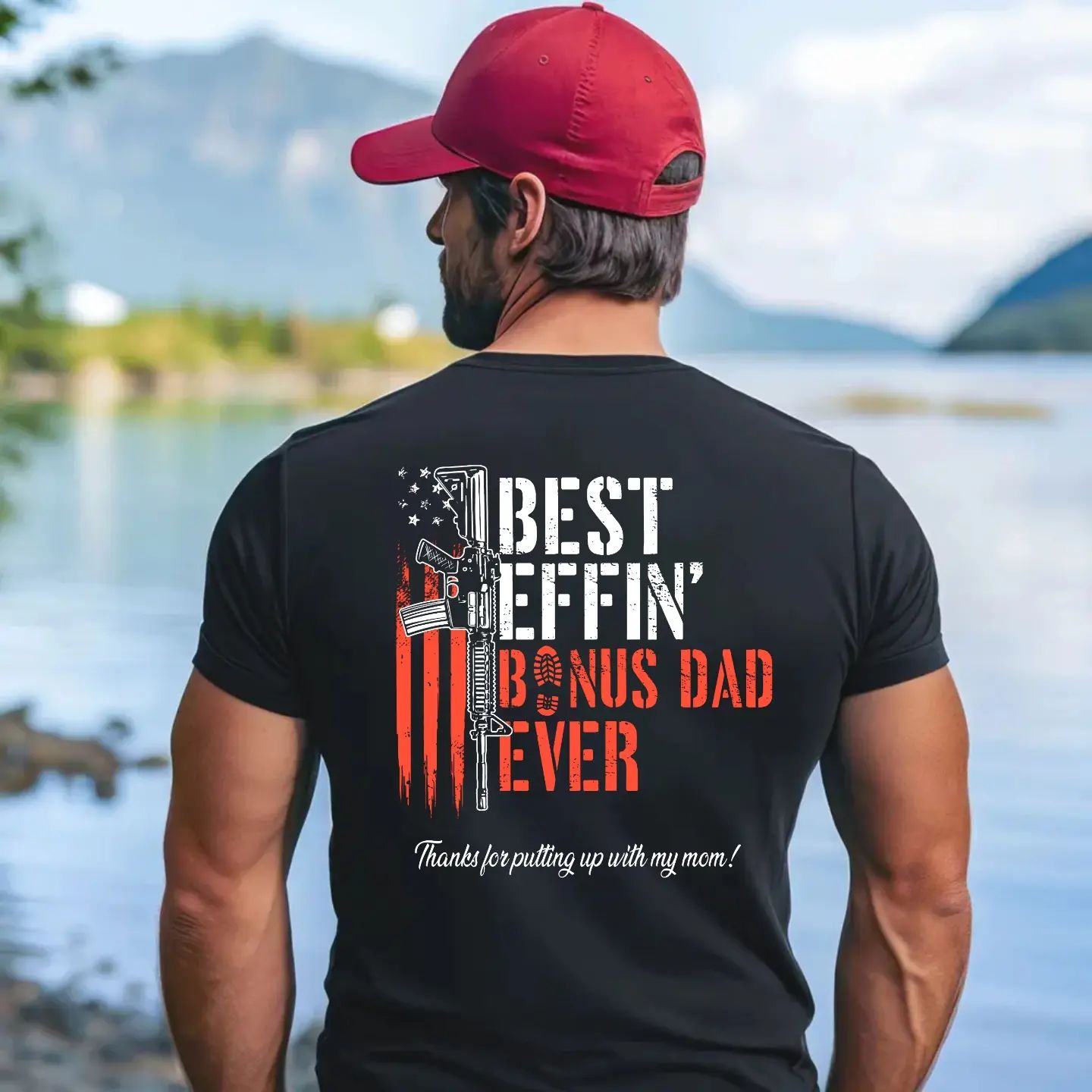Best Effin’ Bonus Dad Ever Vintage T-Shirt, Father’s Day Gift