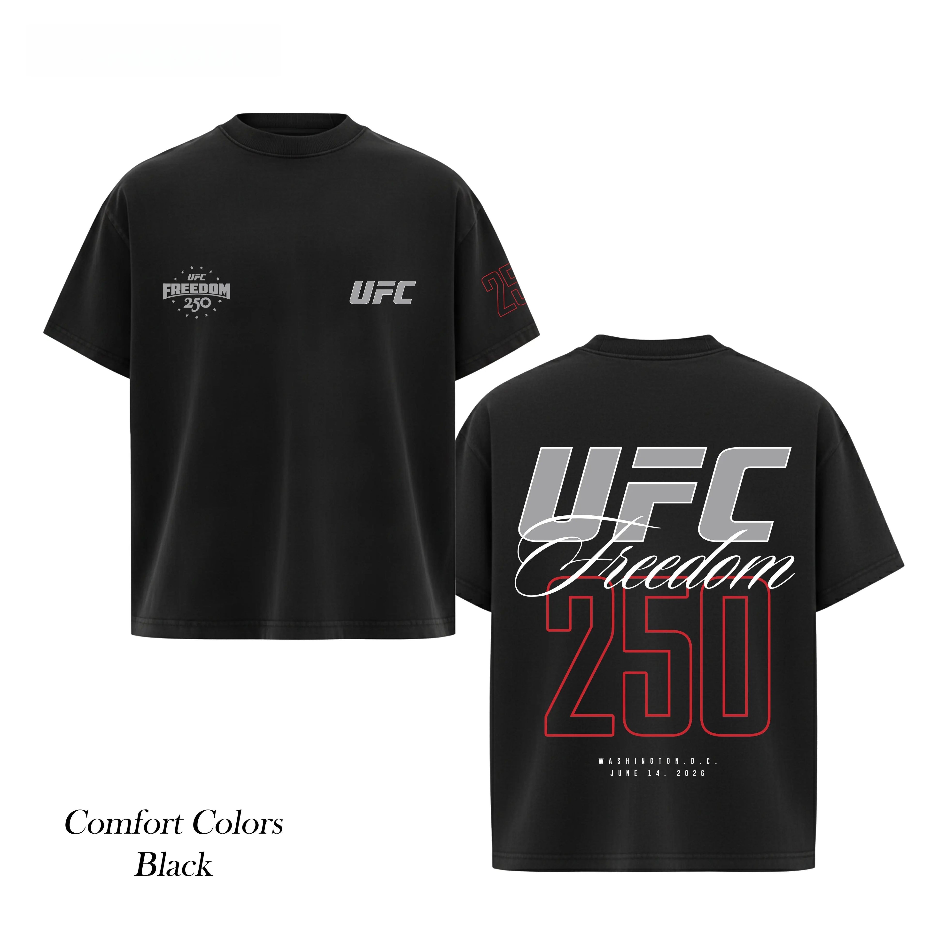 UFC FREEDOM 250 T-SHIRT, UFC Tshirt MMA Fan