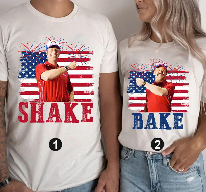 Shake and Bake 4th Of July T-Shirt, Funny Couples Fourth Of July Shirt