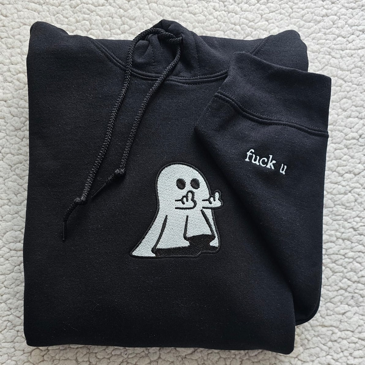 Ghost Middle Finger Embroidery T-shirt/Sweatshirt/Hoodie