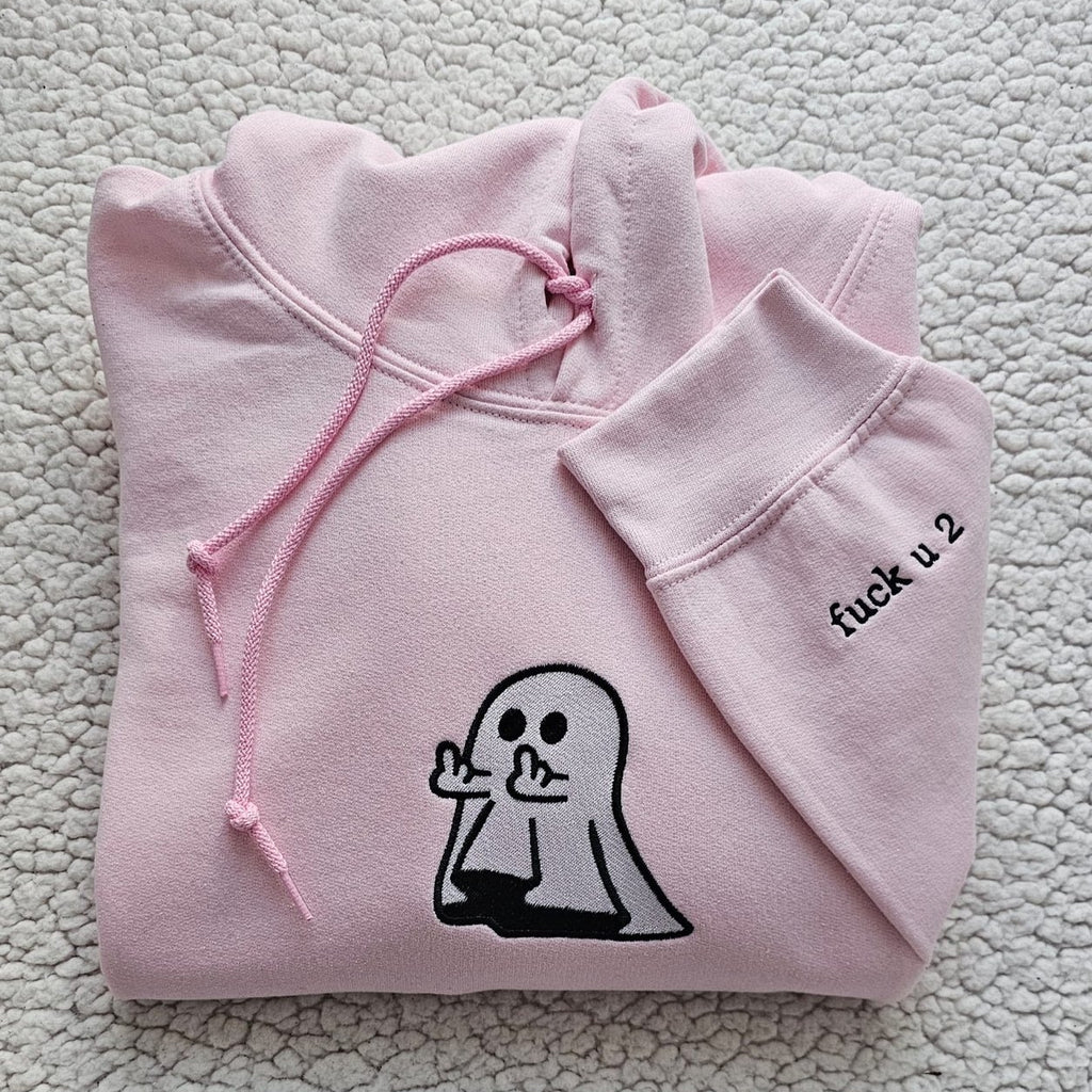 Ghost Middle Finger Embroidery T-shirt/Sweatshirt/Hoodie