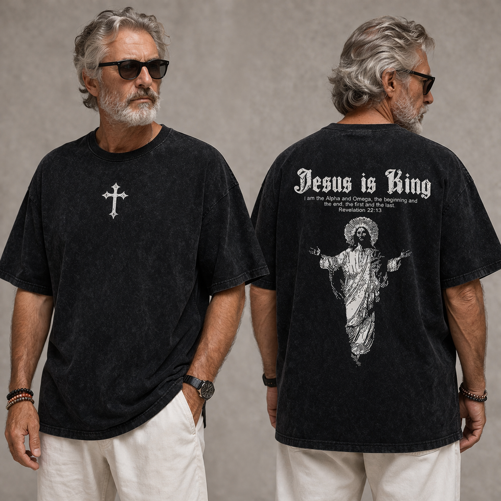 Jesus Is King Vintage Washed Unisex T-Shirt ✝️