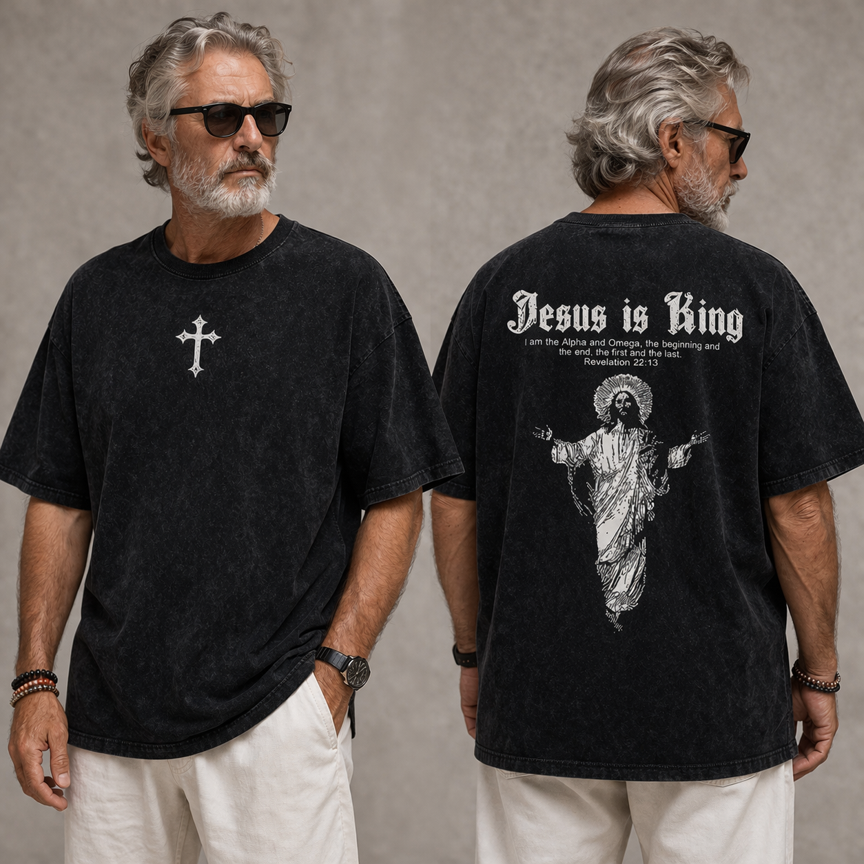 Jesus Is King Vintage Washed Unisex T-Shirt ✝️