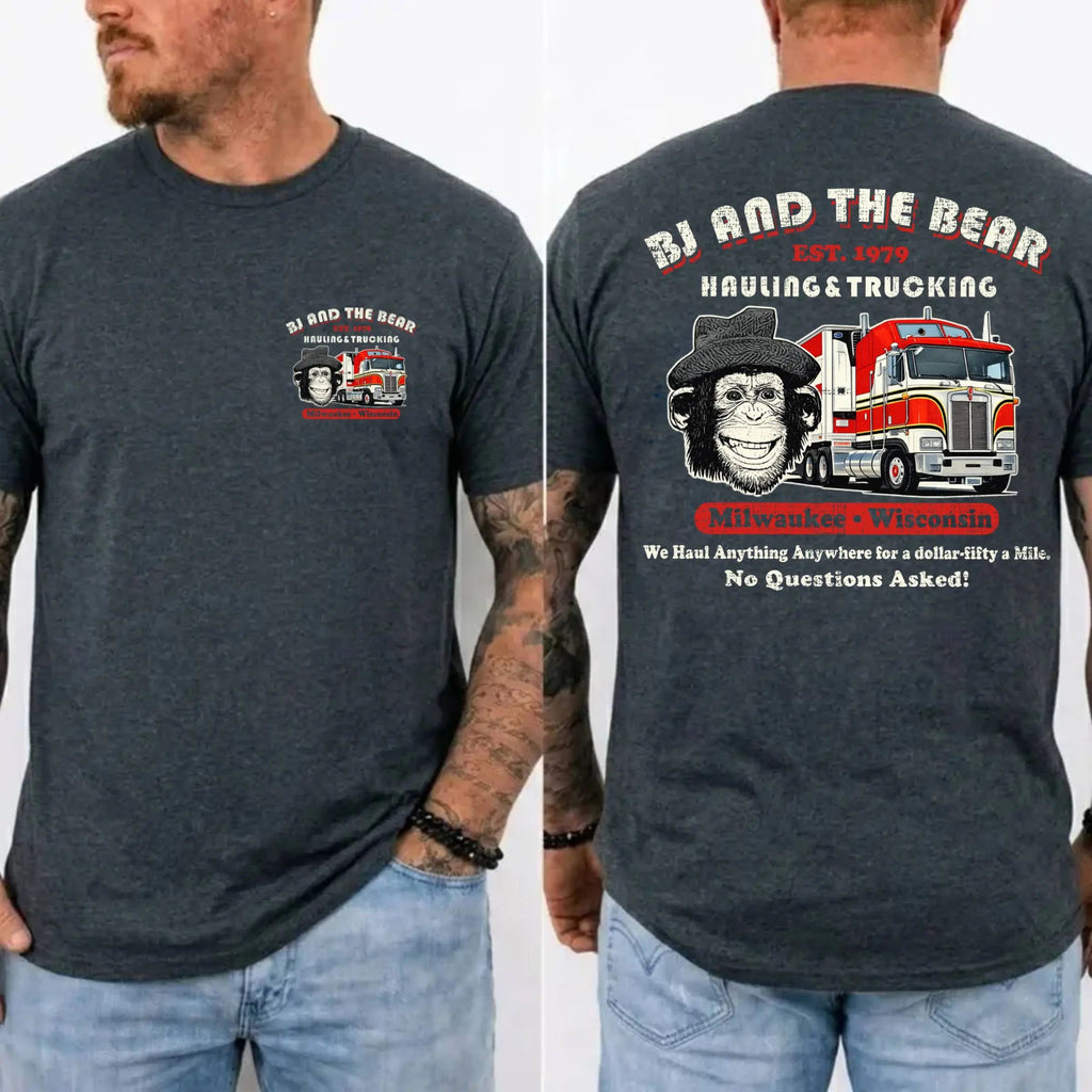 BJ and the Bear Hauling Trucking Ltd Worn Out Shirt, Vintage 70s TV Show Graphic T-shirt