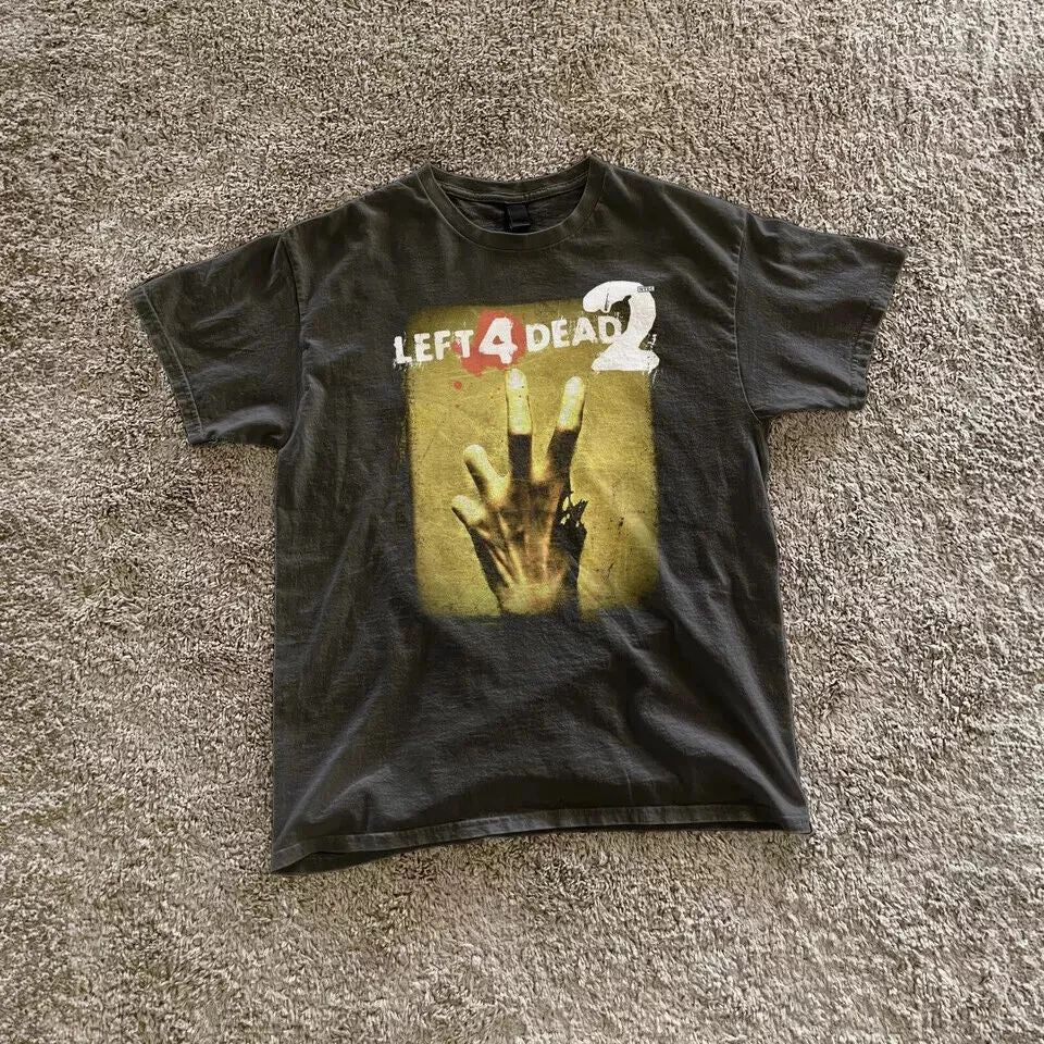 Left 4 Dead 2 T Shirt Vintage Grunge Graphic Opium Y2K Tapout Amity Affliction