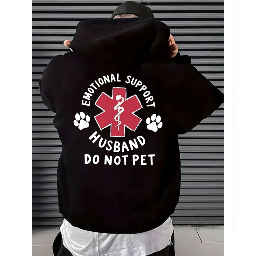 Emotional Support Husband Shirt, Funny Do Not Pet Medical Symbol T Shirt For Spouses