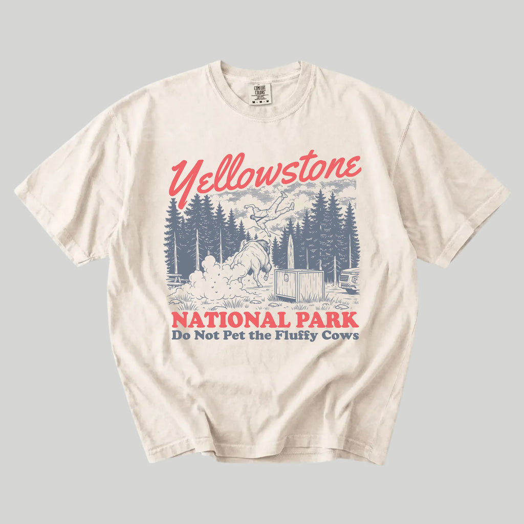 Do Not Pet The Fluffy Cows T-Shirt, Yellowstone National Park Tee