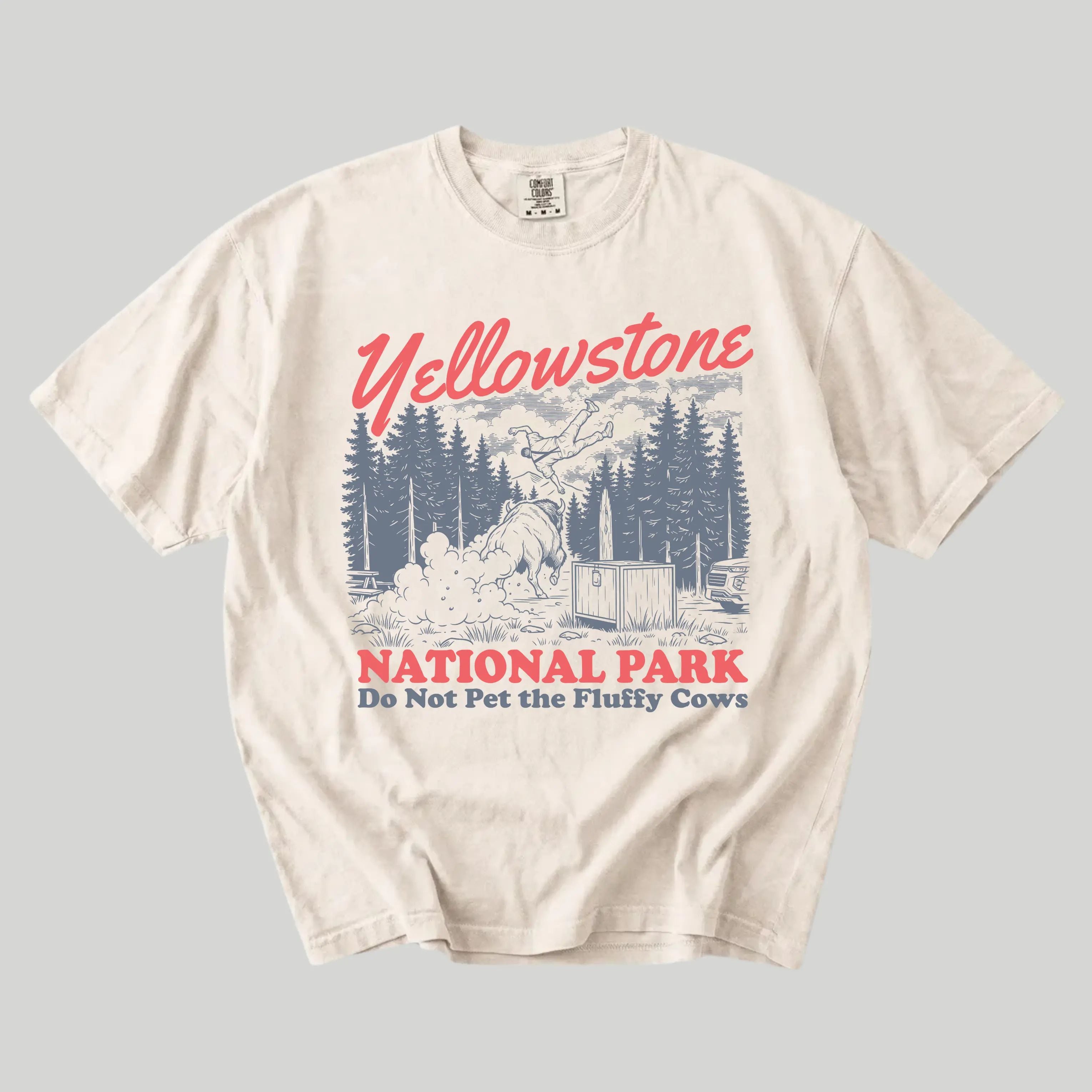 Do Not Pet The Fluffy Cows T-Shirt, Yellowstone National Park Tee