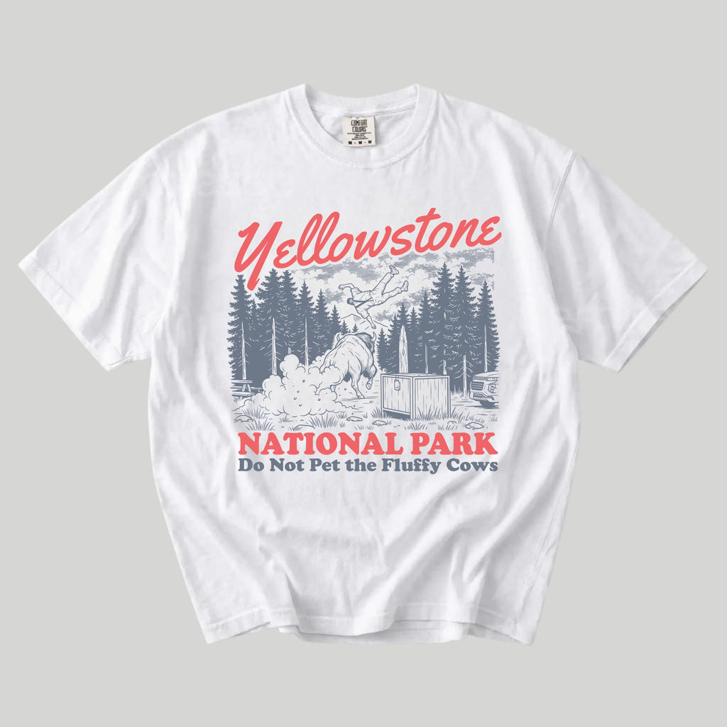 Do Not Pet The Fluffy Cows T-Shirt, Yellowstone National Park Tee