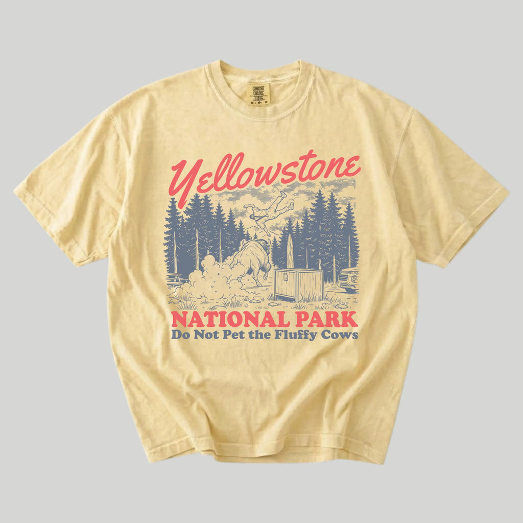 Do Not Pet The Fluffy Cows T-Shirt, Yellowstone National Park Tee