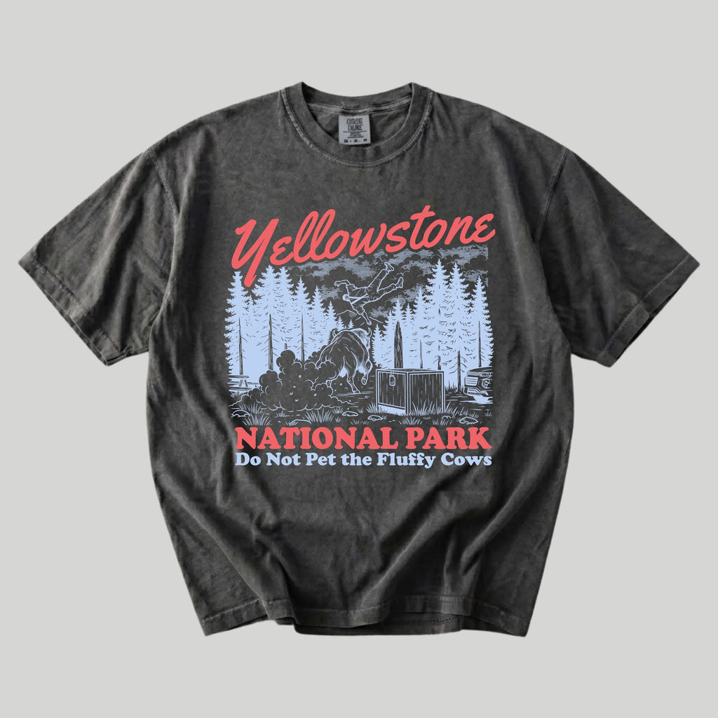Do Not Pet The Fluffy Cows T-Shirt, Yellowstone National Park Tee