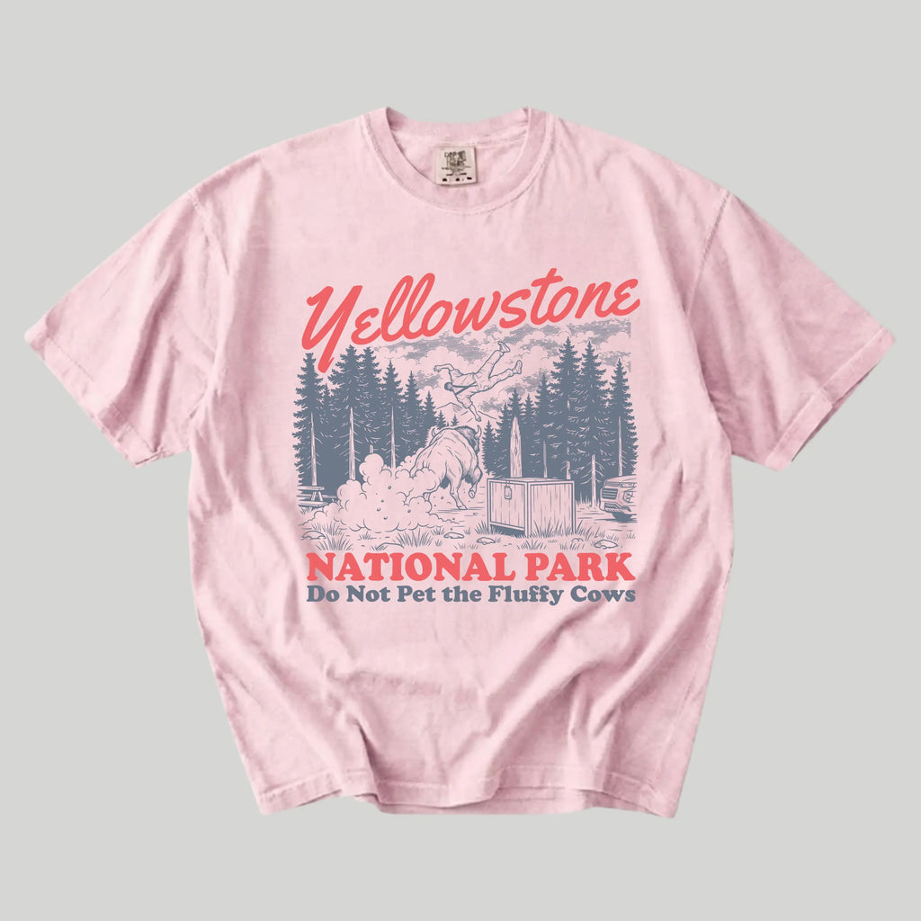 Do Not Pet The Fluffy Cows T-Shirt, Yellowstone National Park Tee
