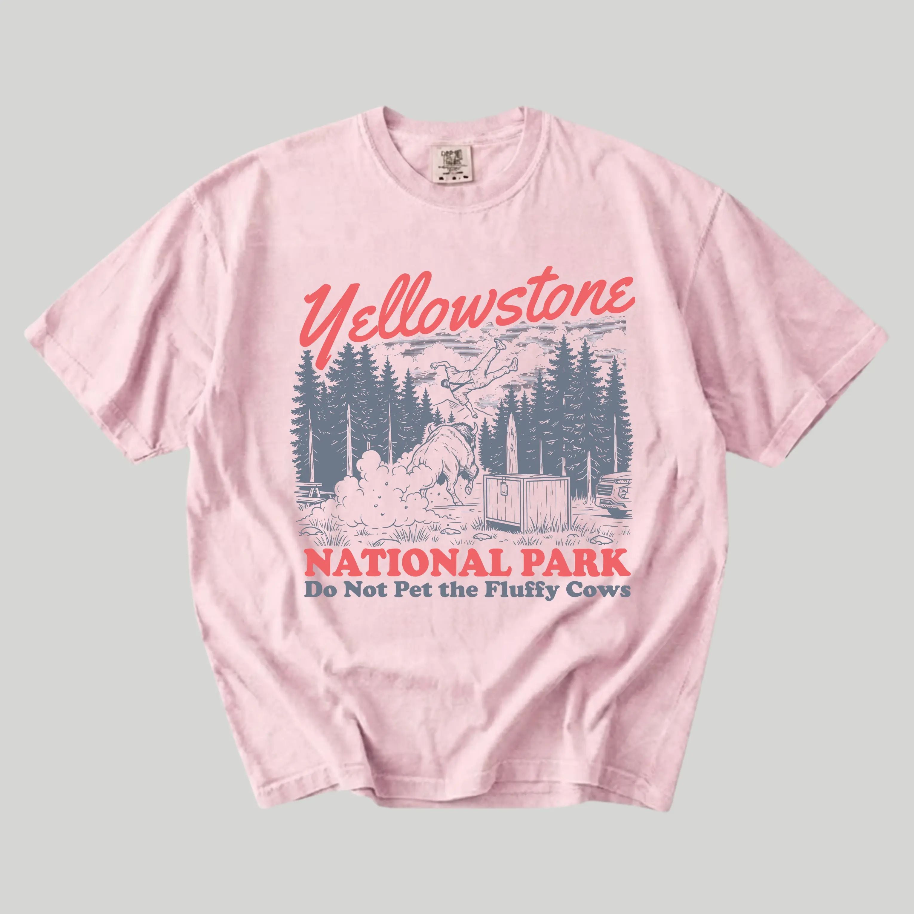 Do Not Pet The Fluffy Cows T-Shirt, Yellowstone National Park Tee
