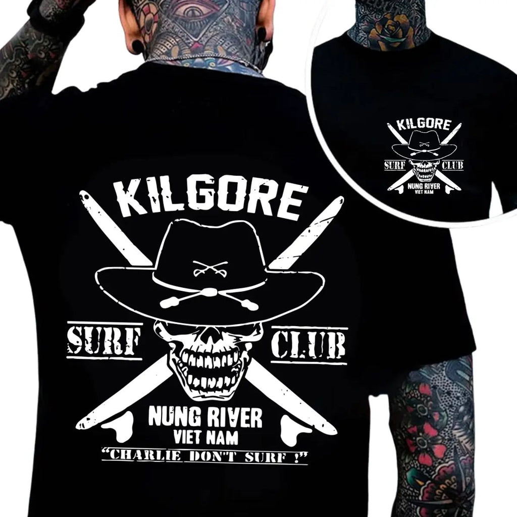 Men's Casual Stretch Short-Sleeve Kilgore Surf Club Tee - Apocalypse Now Movie