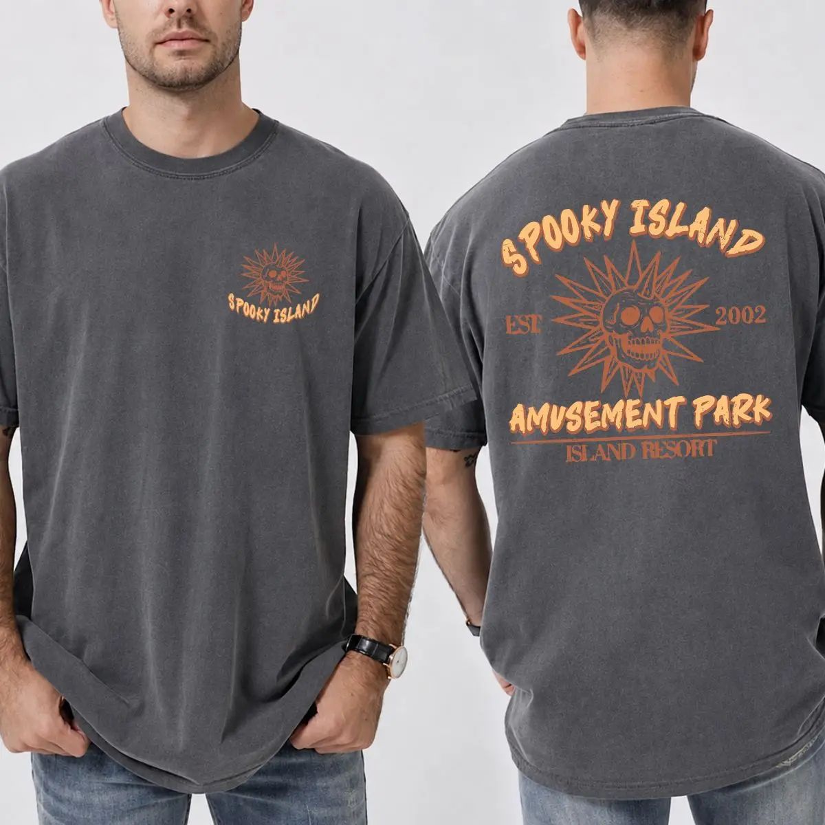 Comfort Colors Spooky Island Retro Cartoon Halloween Movie T-Shirt