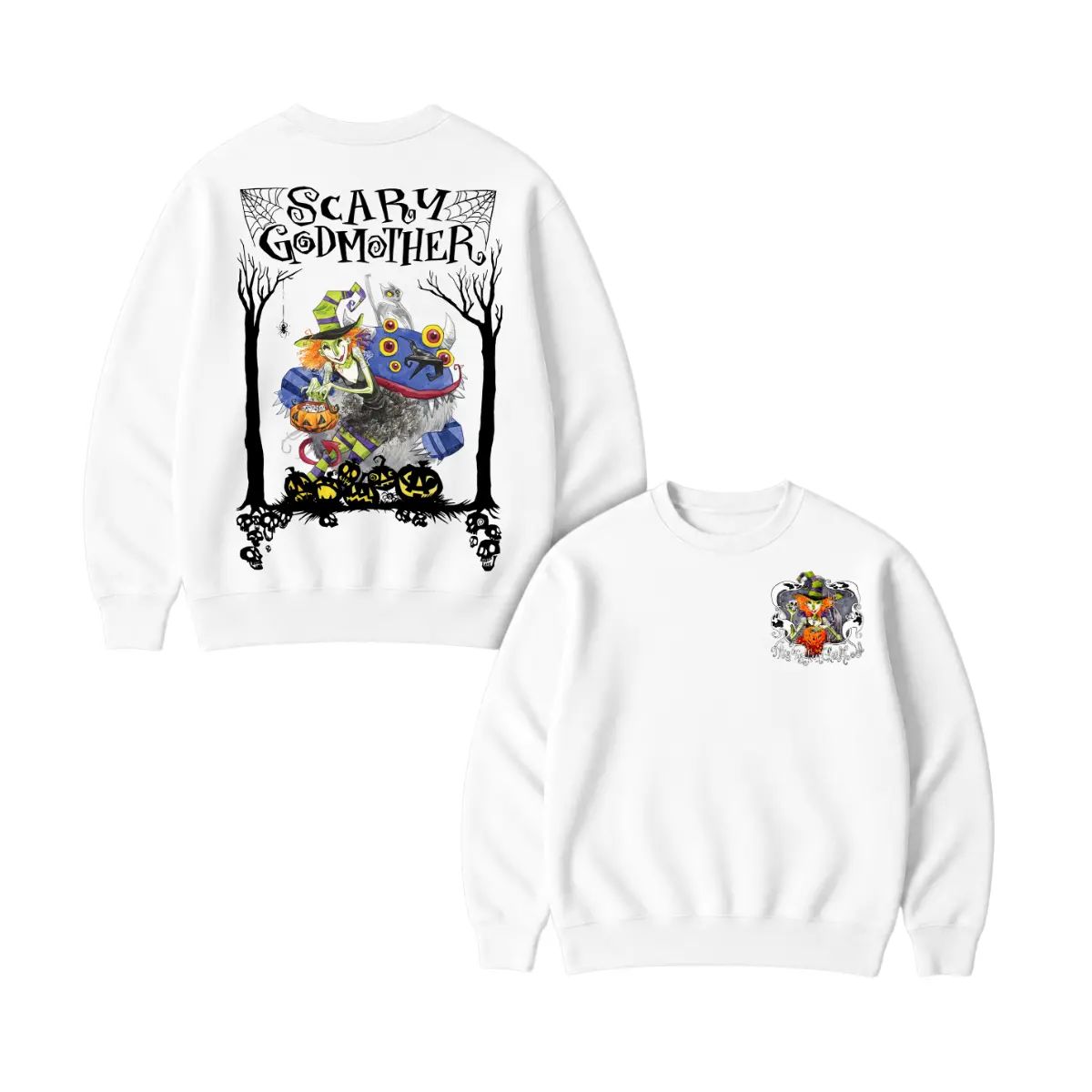 Scary Godmother Halloween Graphic T-Shirt